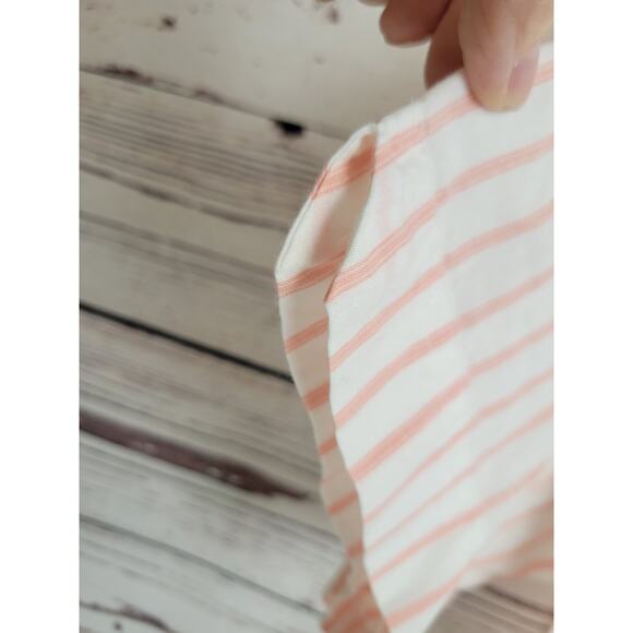 Vtg Melbourne 80s Classix Pink Gray Stripe Short Sleeve Button Shirt Womens Sz 6 - Picture 10 of 13